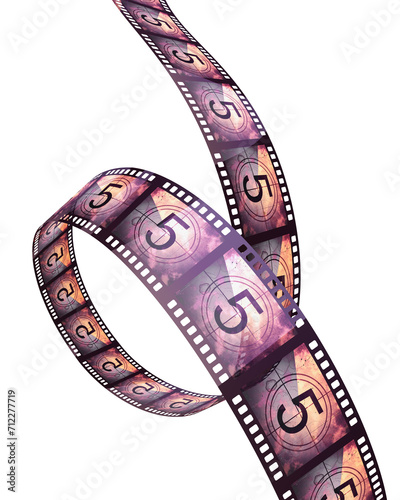 strip countdown (clipping path and isolated on white)
