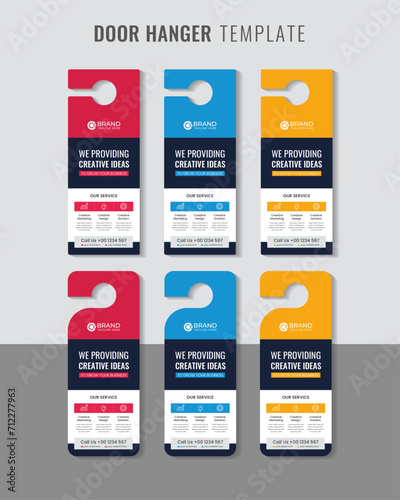 Corporate business door hanger templat