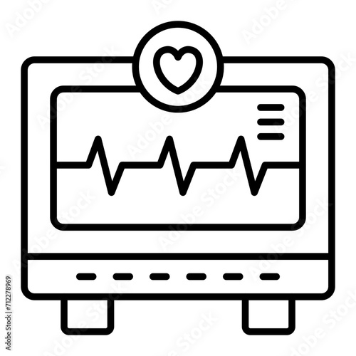   Cardiogram line icon