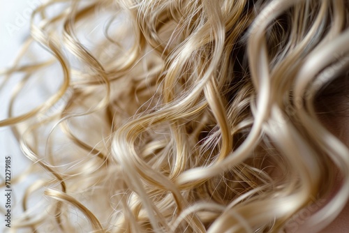 Heart shaped brown hair on white background