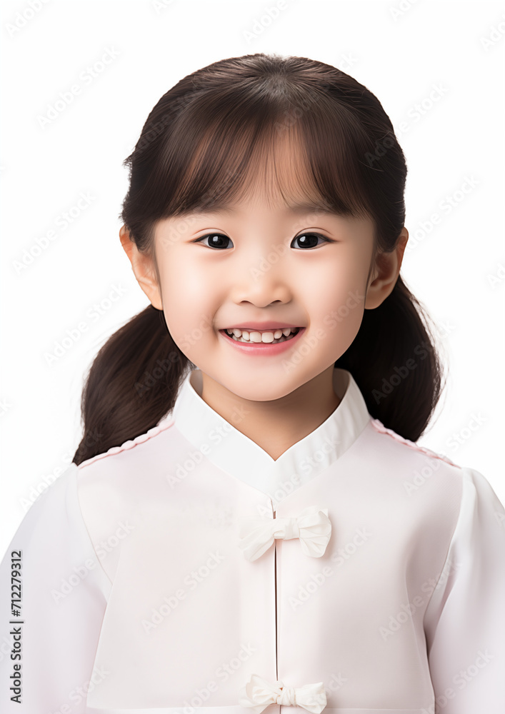 Young Korean girl portrait photograph. Professional lighting isolated on white background. Young Korean girl portrait photograph. Professional lighting isolated on white background.
