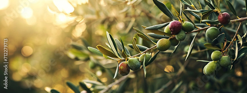 close-up of a branch with fruits, olives on a branch