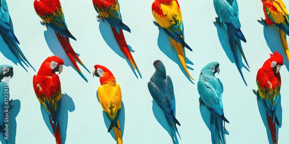 Naklejka premium Parrot pattern background
