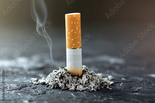 Quit smoking concept, cigarette bud