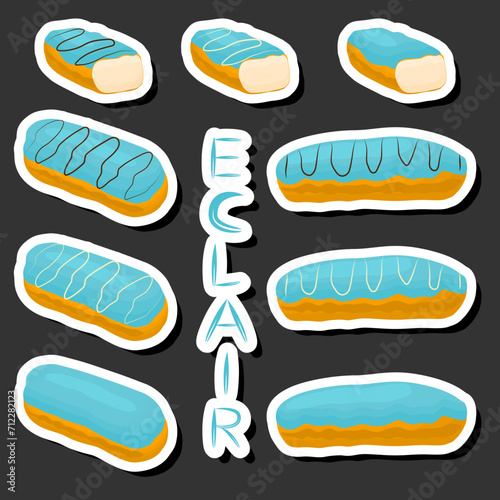 Illustration on theme fresh sweet tasty eclair of consisting various ingredients