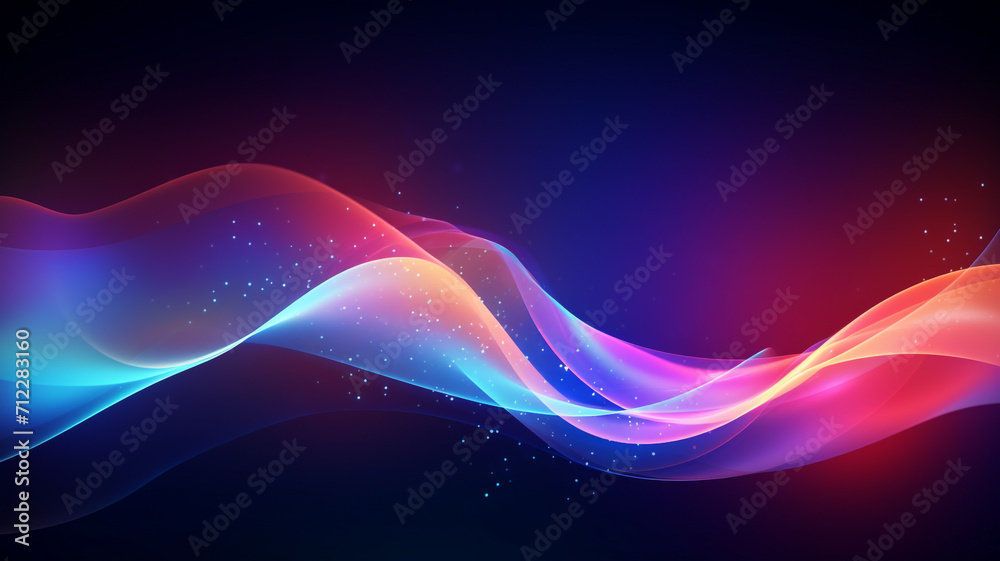 colorful wave abstract background - obrazy, fototapety, plakaty 