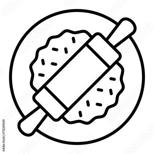   Dough line icon