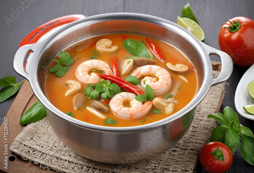 Spicy Thai Soup in a Pot
