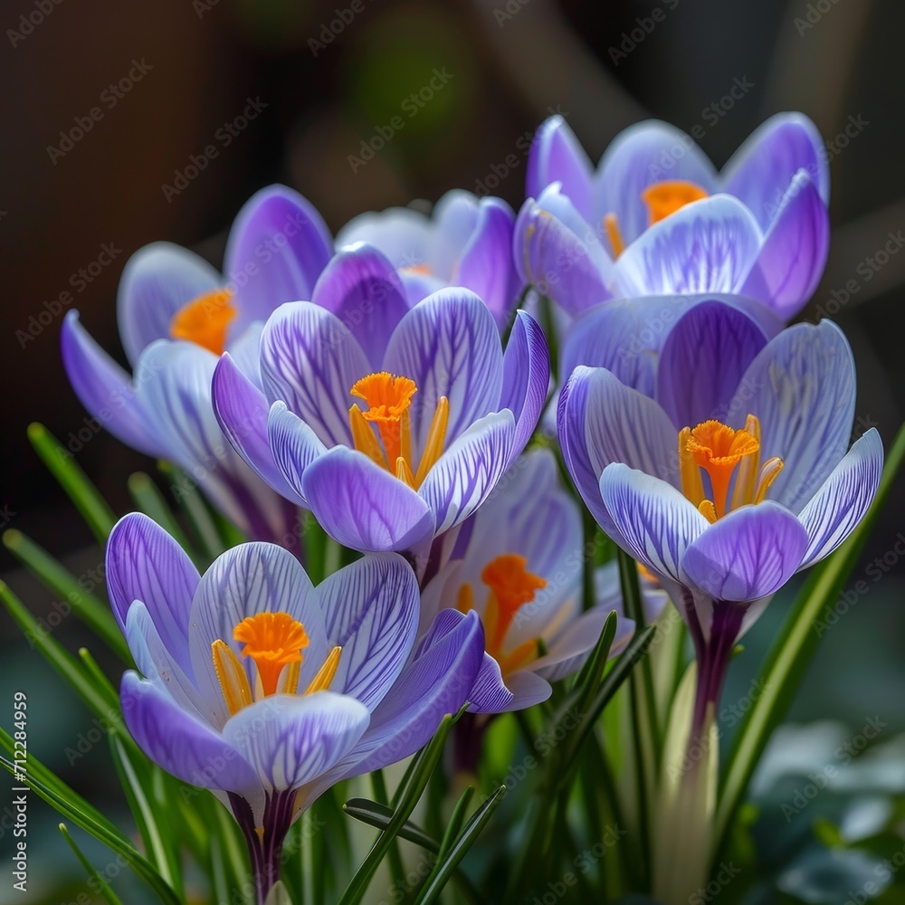 Fototapeta premium Beautiful crocuses in spring time.