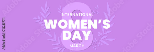 Wallpaper Mural Happy International Womens Day. March 8. Women's day concept design in paper art style. Vector illustration Torontodigital.ca