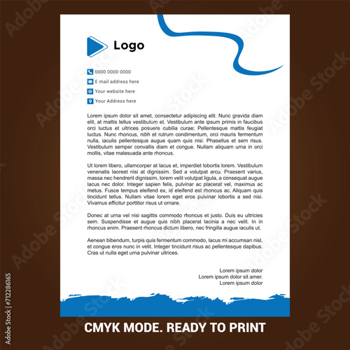 Branding letterhead template editable brand identity with abstract halftone effect background | Modern professional business letterhead brand identity | Business letterhead template impress clients