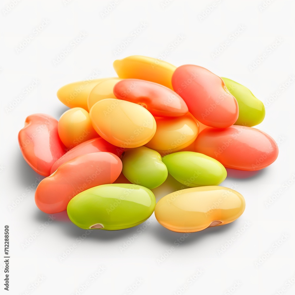 Lima beans isolated on white background Lima beans isolated on white background