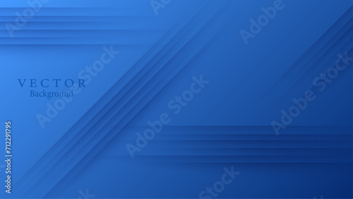 Blue background design with diagonal dark blue line pattern. Vector horizontal template. photo