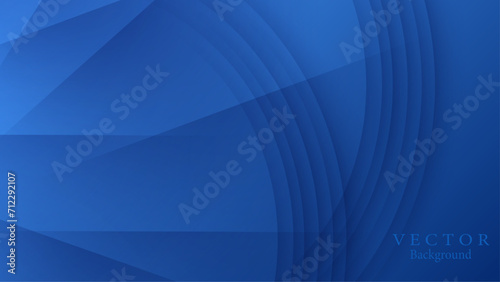 Abstract lines curved overlapping on blue background.