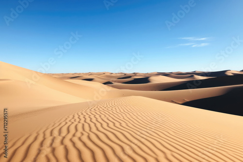 Sahara sky desert dune landscape blue sand hot nature africa dry yellow
