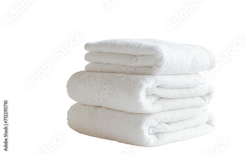 Plush Towel Essentials On Transparent Background.