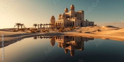 Arabian luxury palace in the desert