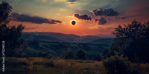 long exposure of total solar eclipse