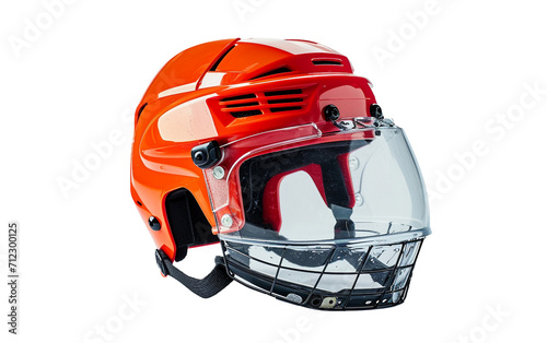 Hockey Helmet Detail On Transparent Background.
