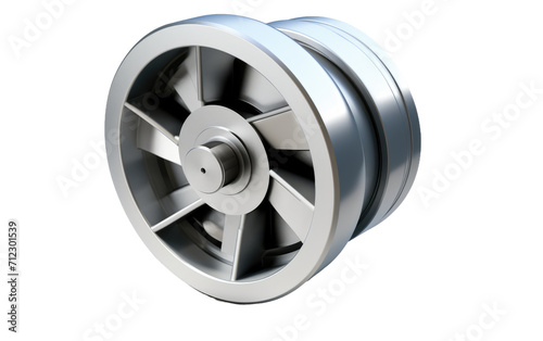 Central Hub of a Water Turbine Piece Isolated On Transparent Background
