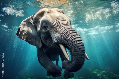 elephant in the water © BetterPhoto