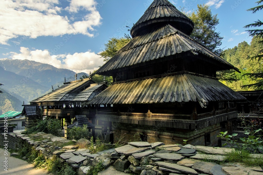 Tripura Sundri Hindu Temple, Naggar, Kullu, Himachal Pradesh, India, Asia Tripura Sundri Hindu Temple, Naggar, Kullu, Himachal Pradesh, India, Asia