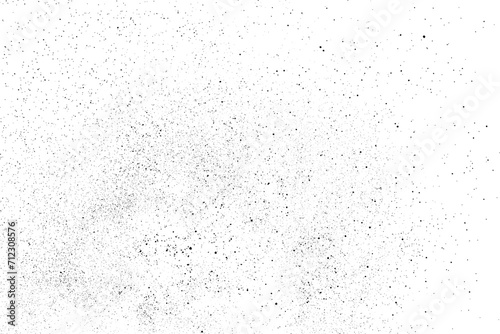 Black texture overlay. Dust grainy texture on white background. Grain noise stamp. Old paper. Grunge design elements. Vector illustration.