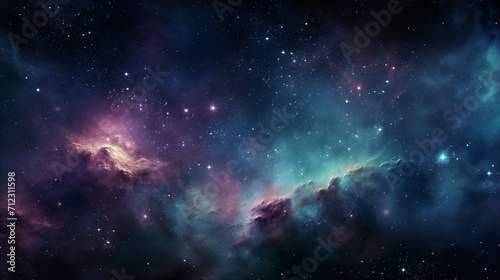 Abstract cosmos background. Space dark background with fragment of our galaxy