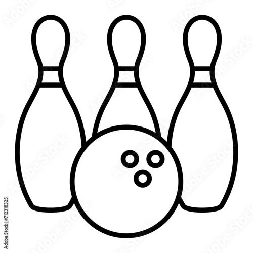   Bowling line icon