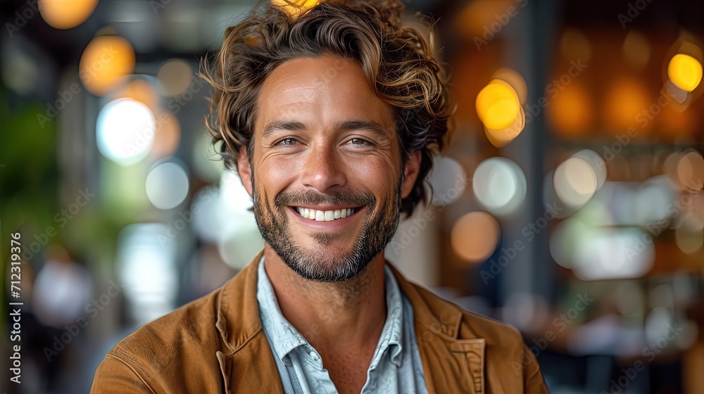 Fototapeta premium portrait of a man in the city