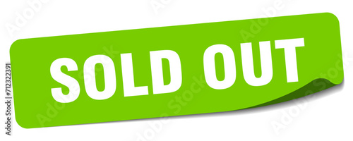sold out sticker. sold out label