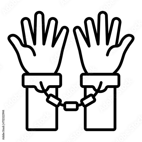   Handcuffs line icon