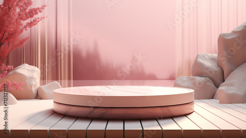 minimal podium product background  Stage showcase for cosmetic product  luxury and simple.