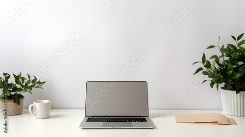 modern white table background illustration simple elegant, sleek pristine, chic stylish modern white table background