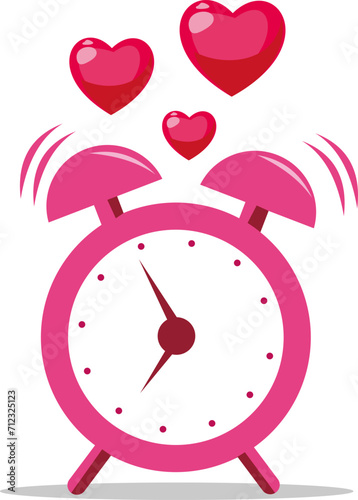 Valentines Day Background Design with Heart Stickers Scattered