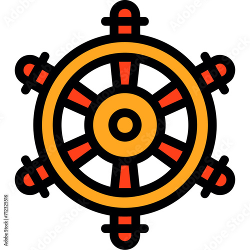 Nautical steering wheel Icon