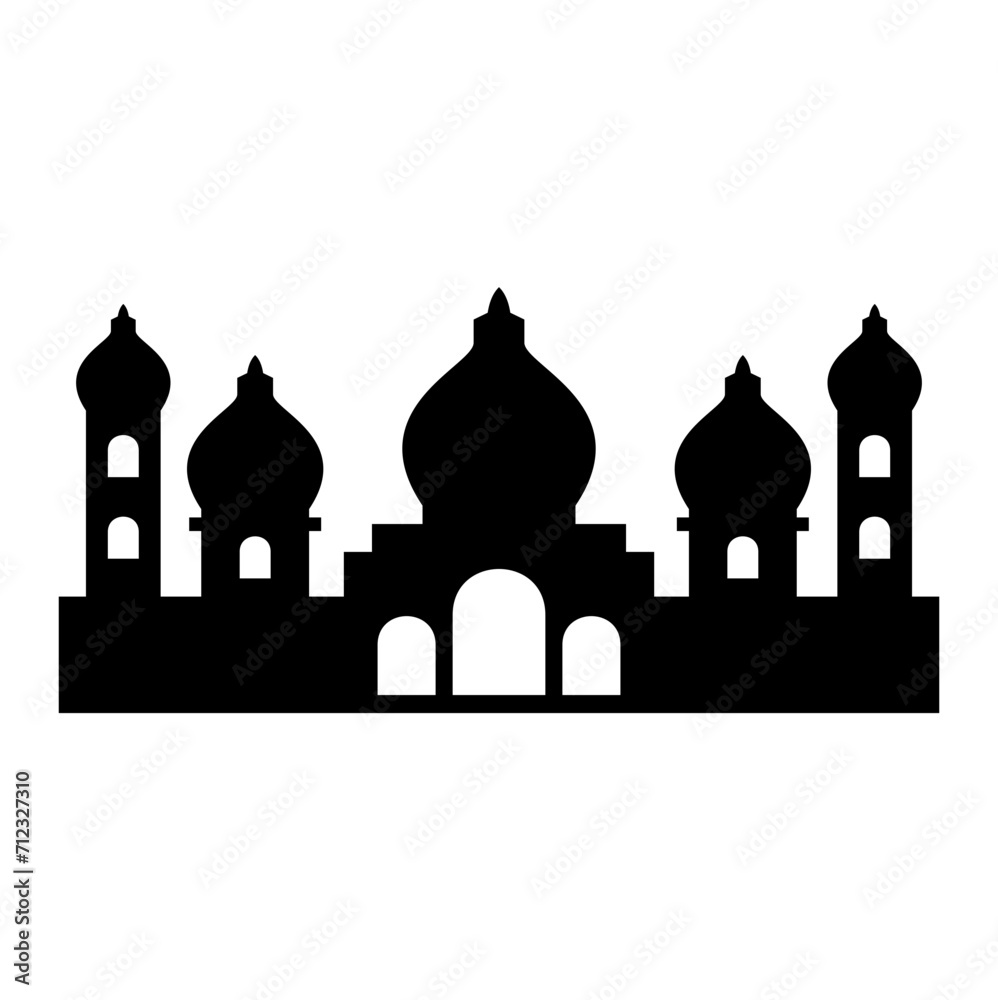 Mosque Silhouette Vector Design