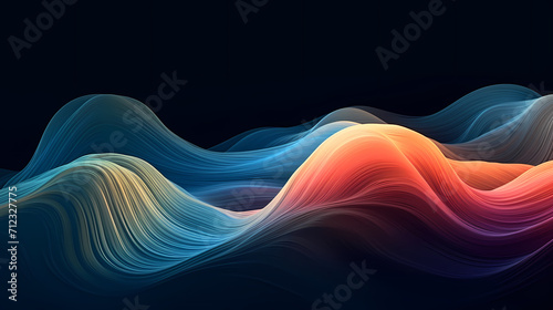 Modern digital abstract 3D background, abstract lines background