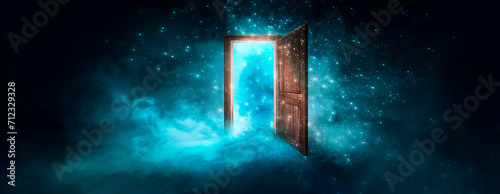 Open magical doors in a dar...