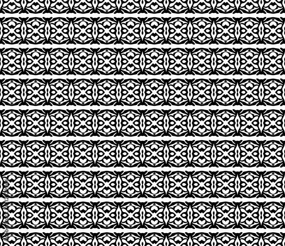 black and white seamless pattern flower wallpaper textile. 