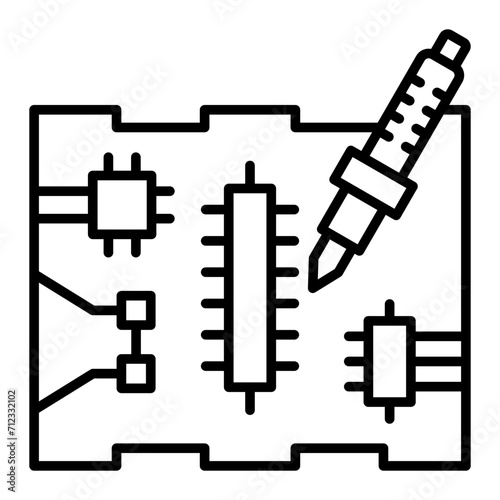   Soldering line icon