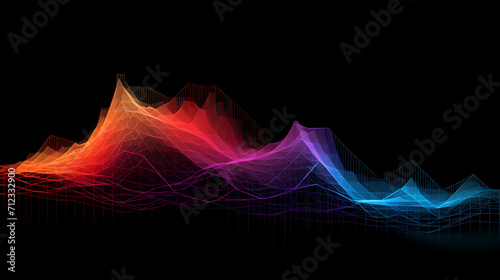 Abstract background and data transfer concept, abstract line art background