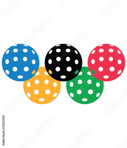 Pickleball Olympic Style Vector. You can use it as club logo, banner design etc.