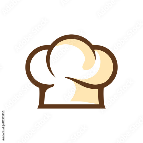 Simple chef hat icon suitable for restaurant, diner, food related business, cooking, bistro etc