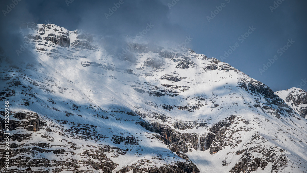 Snow on Mount Canin and Montasio. Spring snow Snow on Mount Canin and Montasio. Spring snow