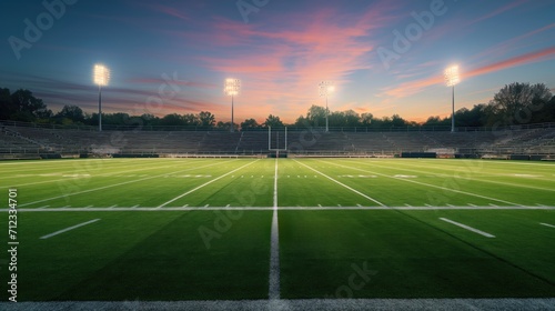 Empty American football pitch