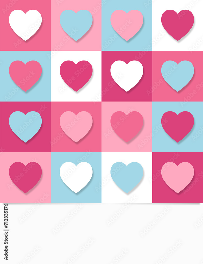 Valentine's day concept background. paper hearts backgrounds for social media stories.