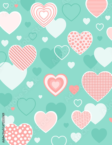 Valentine's day concept background. paper hearts backgrounds for social media stories.