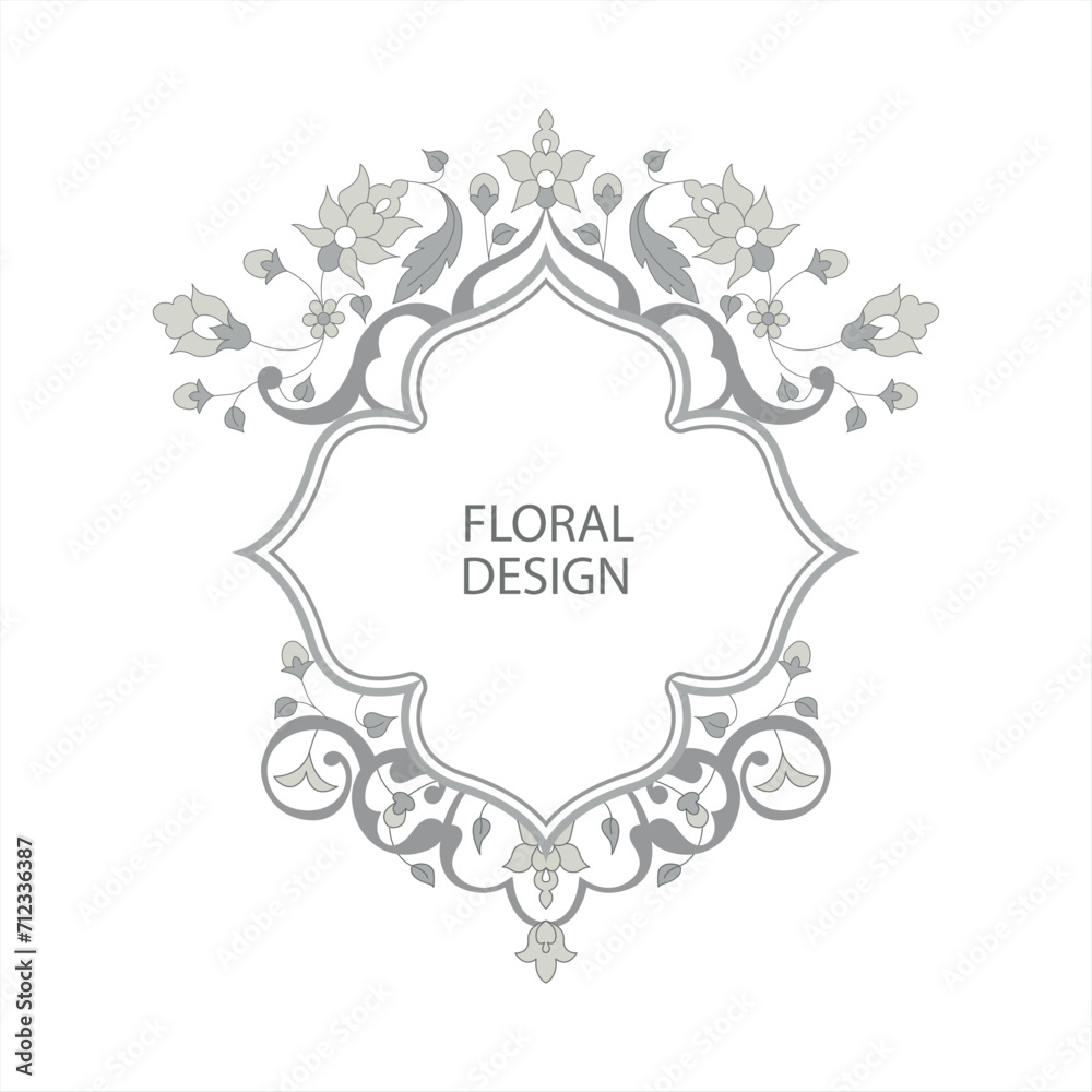 Floral frame elements for design Floral frame elements for design