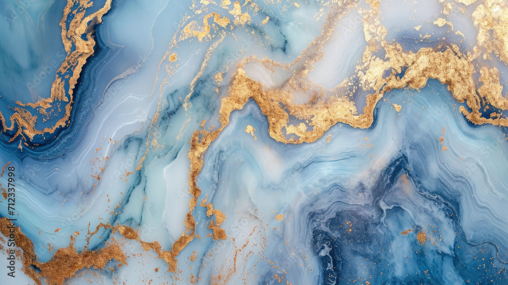 Luxury marble gold and blue wallpaper background.